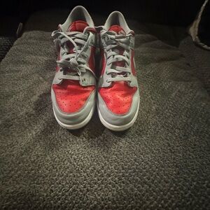 Nike Red and Gray Athletic Shoes